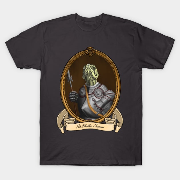 Renaissance Reptile - Sir Sheldon Caspian (A Caspian Pond Turtle) T-Shirt by JMSArt